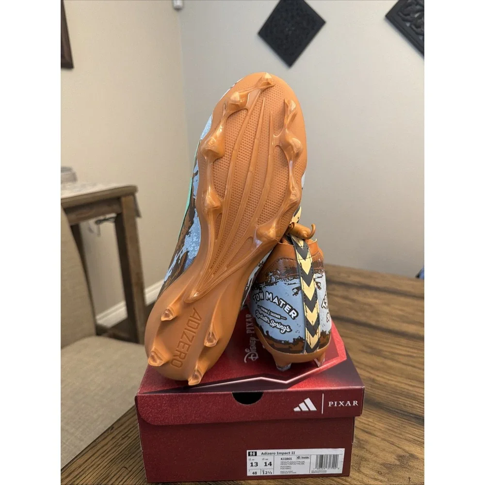 Adidas Adizero Impact II Mid Pixar Cars Mater Football Cleats 2026 Men's Sz 13